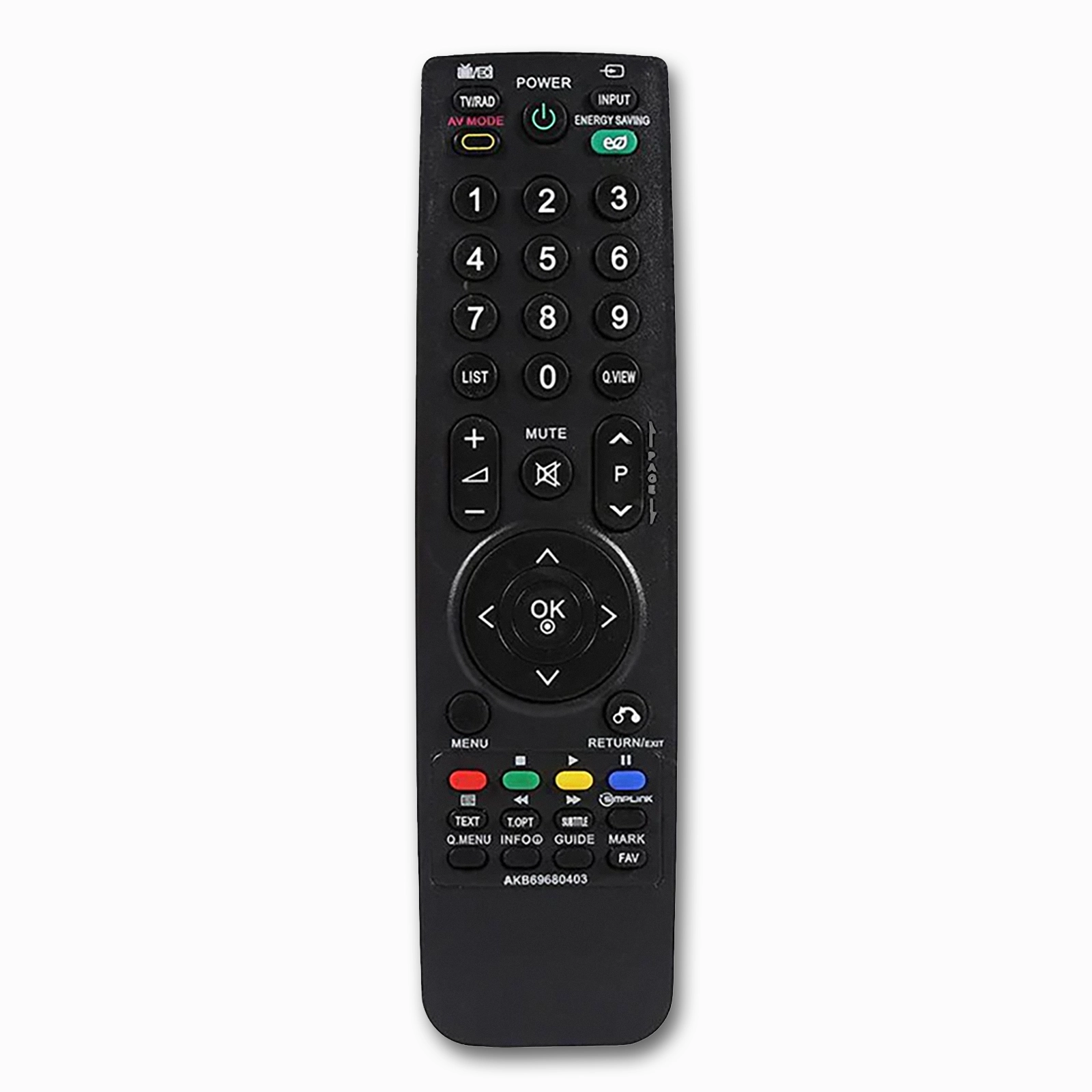 LG AKB69680403 Replacement Remote Control for LG LCD, LED and Plasma Televisions - 42LH20D, 42PQ20D, 32LH20D, 37LH35FD - 1(1)