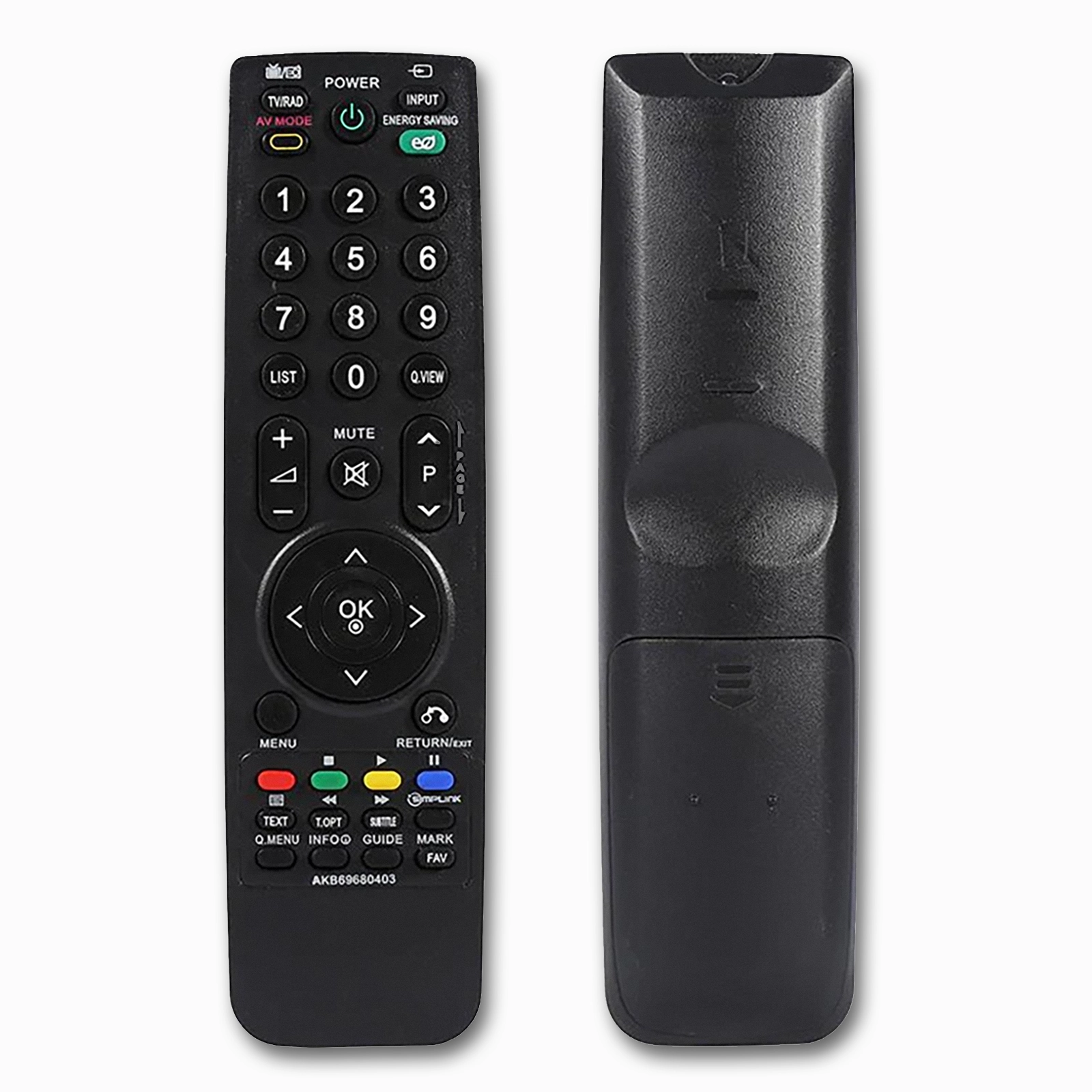 LG AKB69680403 Replacement Remote Control for LG LCD, LED and Plasma Televisions - 42LH20D, 42PQ20D, 32LH20D, 37LH35FD - Image 2