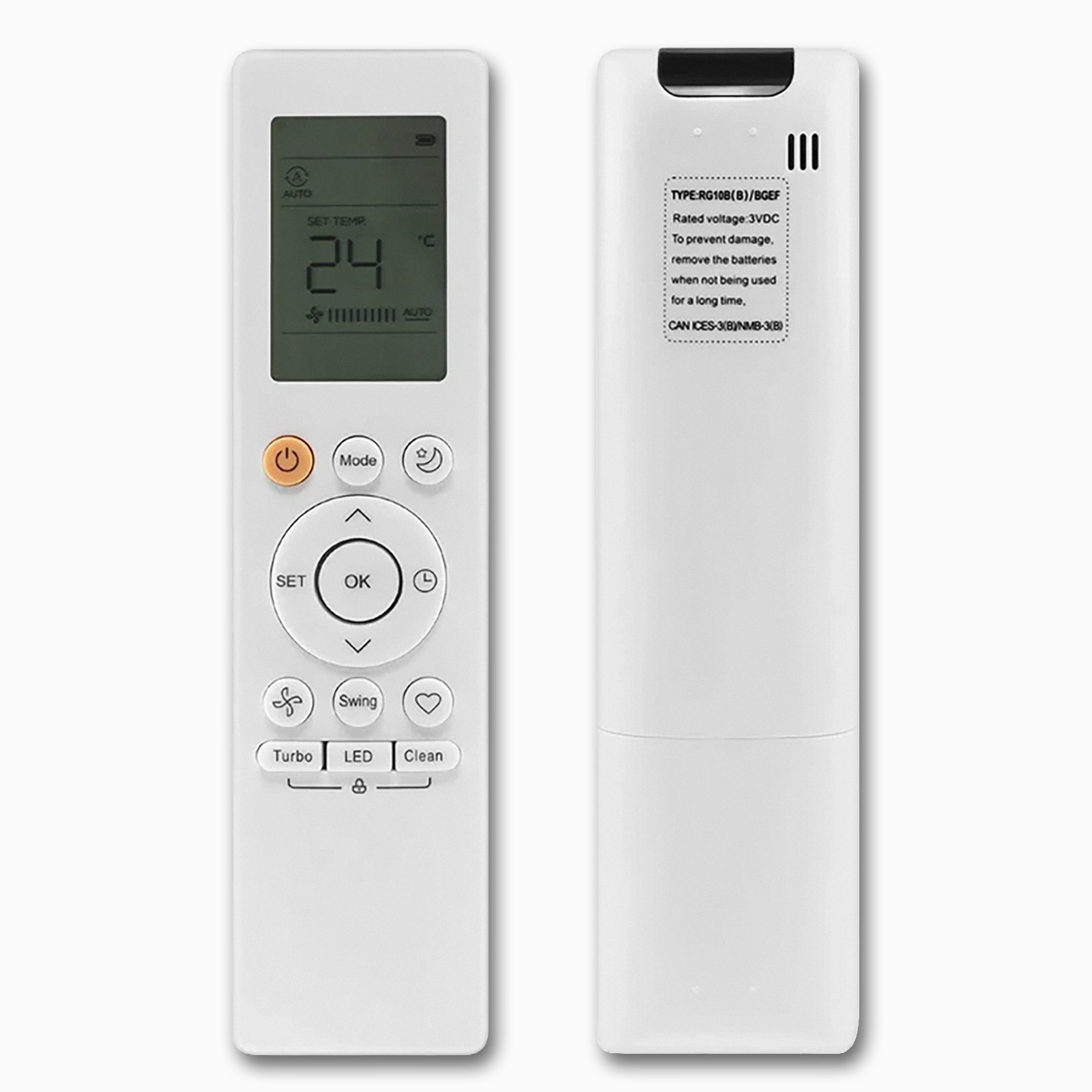 Midea RG10B(D) BGE Replacement Remote Control for Compatible Midea Air Conditioners - 1