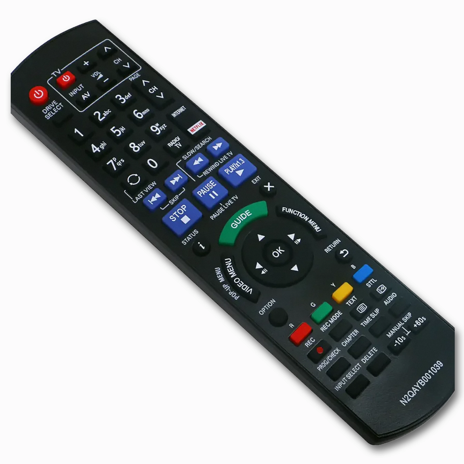 Panasonic N2QAYB001039 Replacement Remote Control for DVD & Blu-ray Disc Players - Image 2