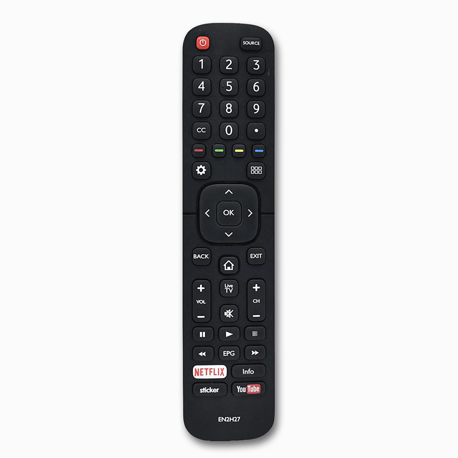 Hisense EN2H27 Replacement Remote | No Programming | H6B H7GB Series TVs