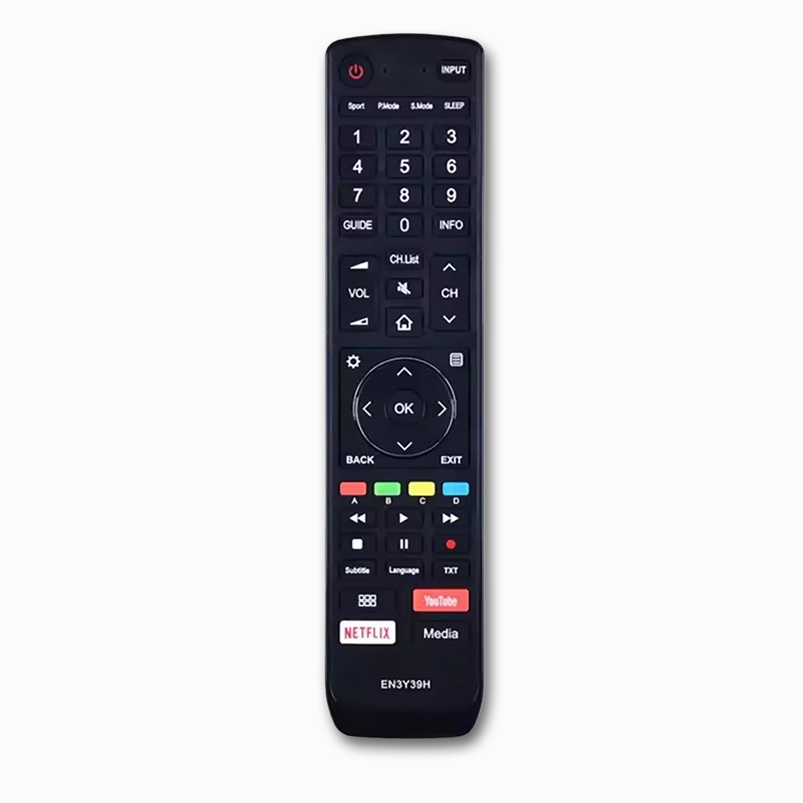 Hisense EN3Y39H Replacement Remote | IR Only No Bluetooth | K Series HSL LED TVs