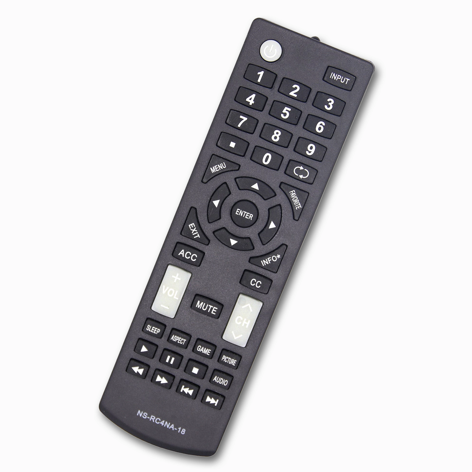 Insignia NS-RC4NA-18 Replacement Remote | No Voice Control | D-Series LED TVs