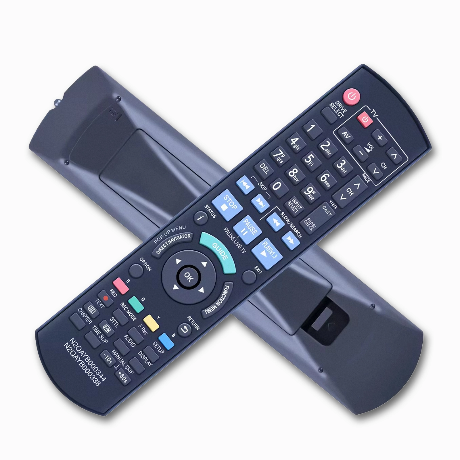 Panasonic N2QAYB000344 N2QAYB000338 Replacement Remote | Blu-ray DVD Recorder | DMR Series - Image 4