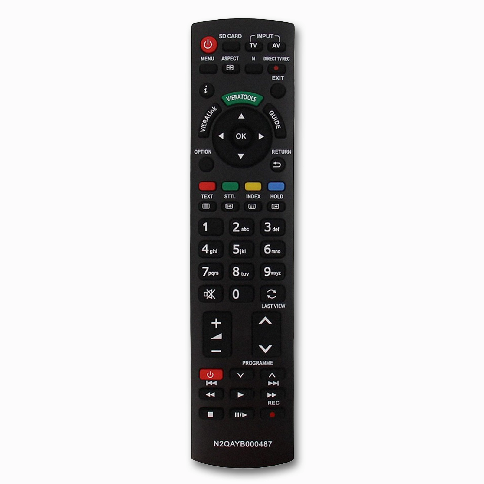 Panasonic N2QAYB000487 Replacement Remote | No Programming | TX-L TX-P Viera TVs