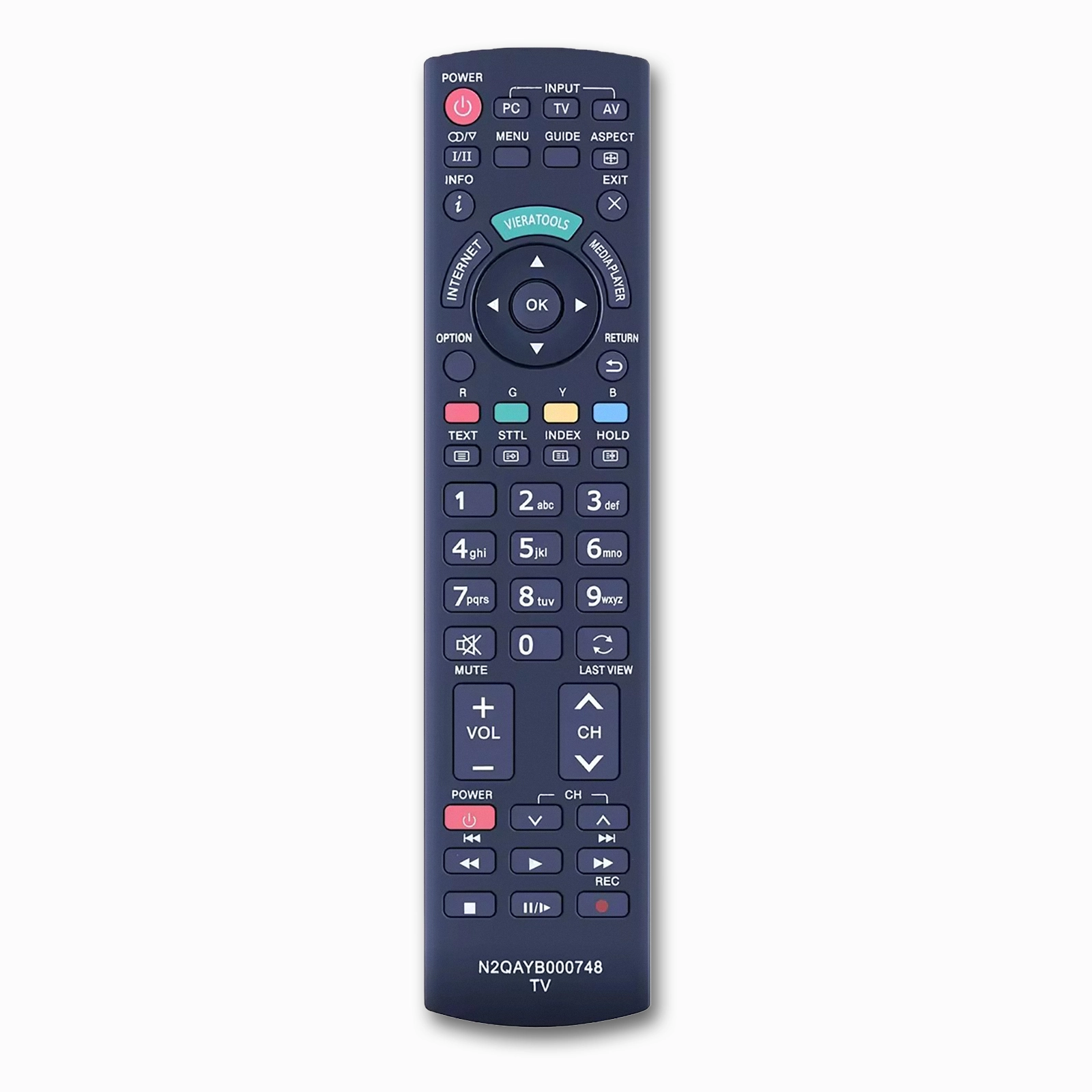 Panasonic N2QAYB000748 Replacement Remote | Plug-and-Play | TH-L32E5A TH-L42E5A TVs