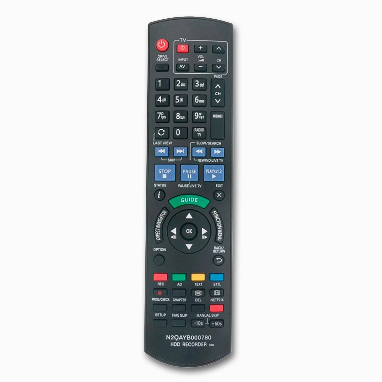 Panasonic N2QAYB000780 HDD Recorder Remote | Plug-and-Play | DMR Series