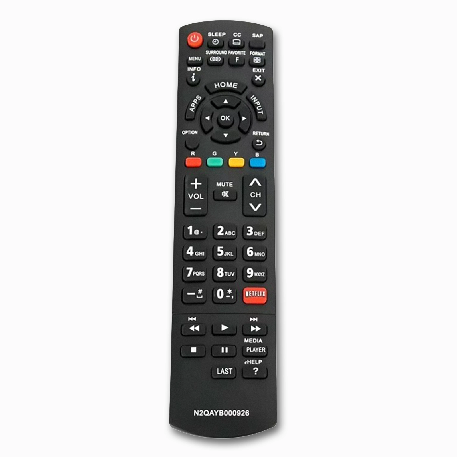 Panasonic N2QAYB000928 Replacement Remote | No Programming | AS Series TVs