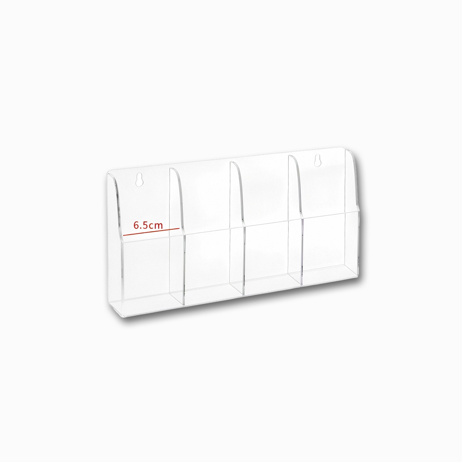 Remote Control Storage Box | Wall Mount Acrylic Holder | 1-4 Compartments - Image 6