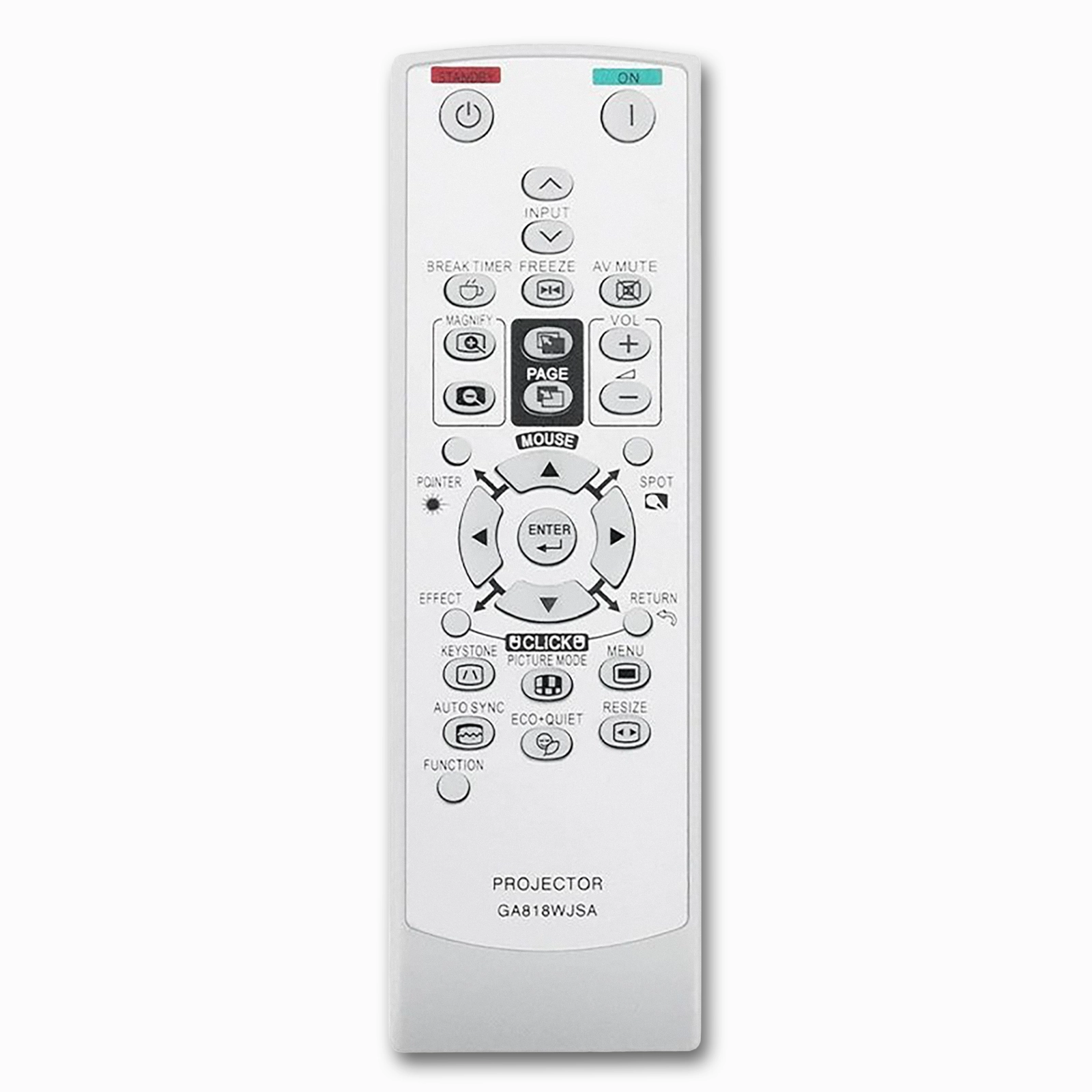 Sharp GA818WJSA Projector Remote | Plug-and-Play | XR-50S XR-50X XR-55 Series