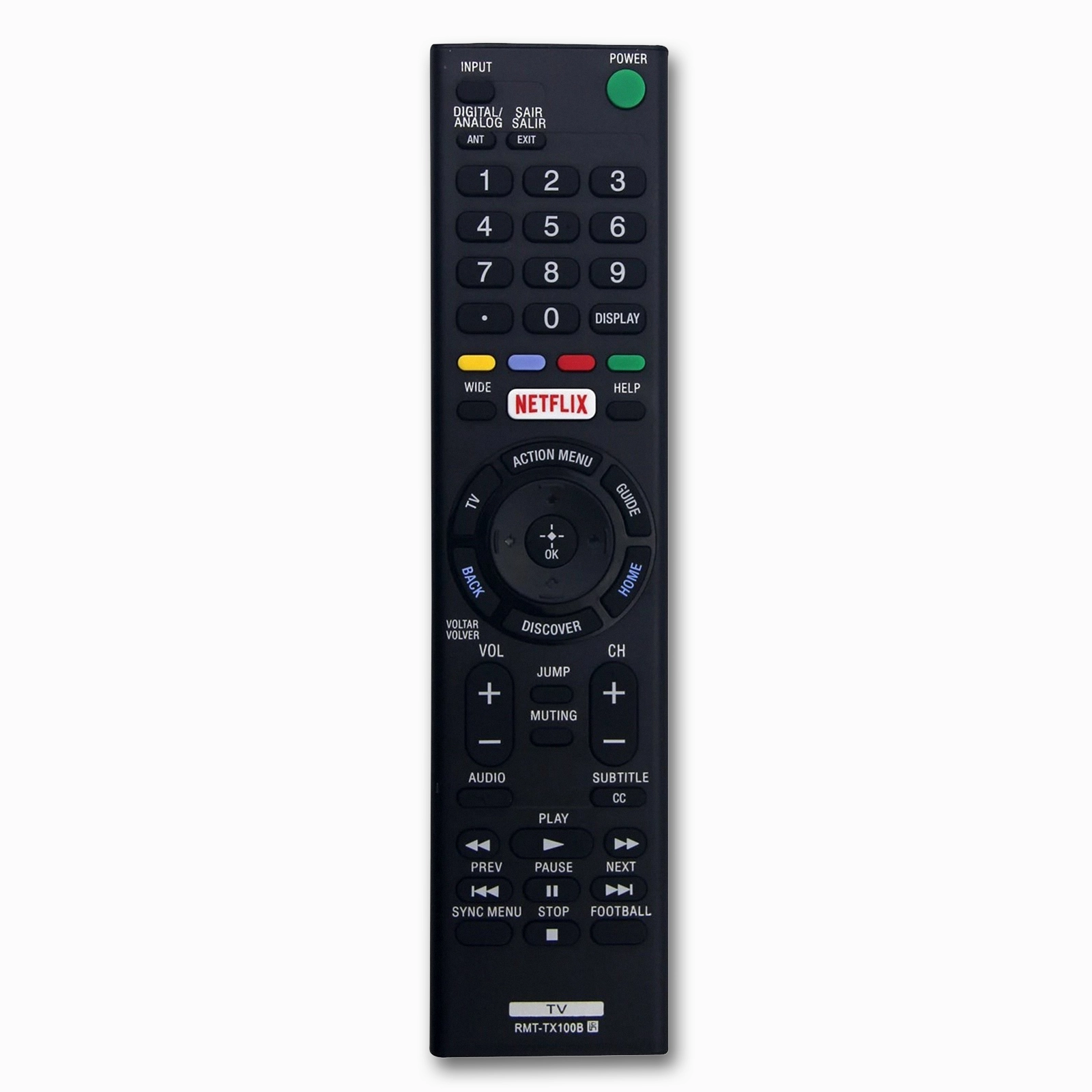 Sony RMT-TX100B Replacement Remote | Plug-and-Play | KDL XBR Bravia TVs