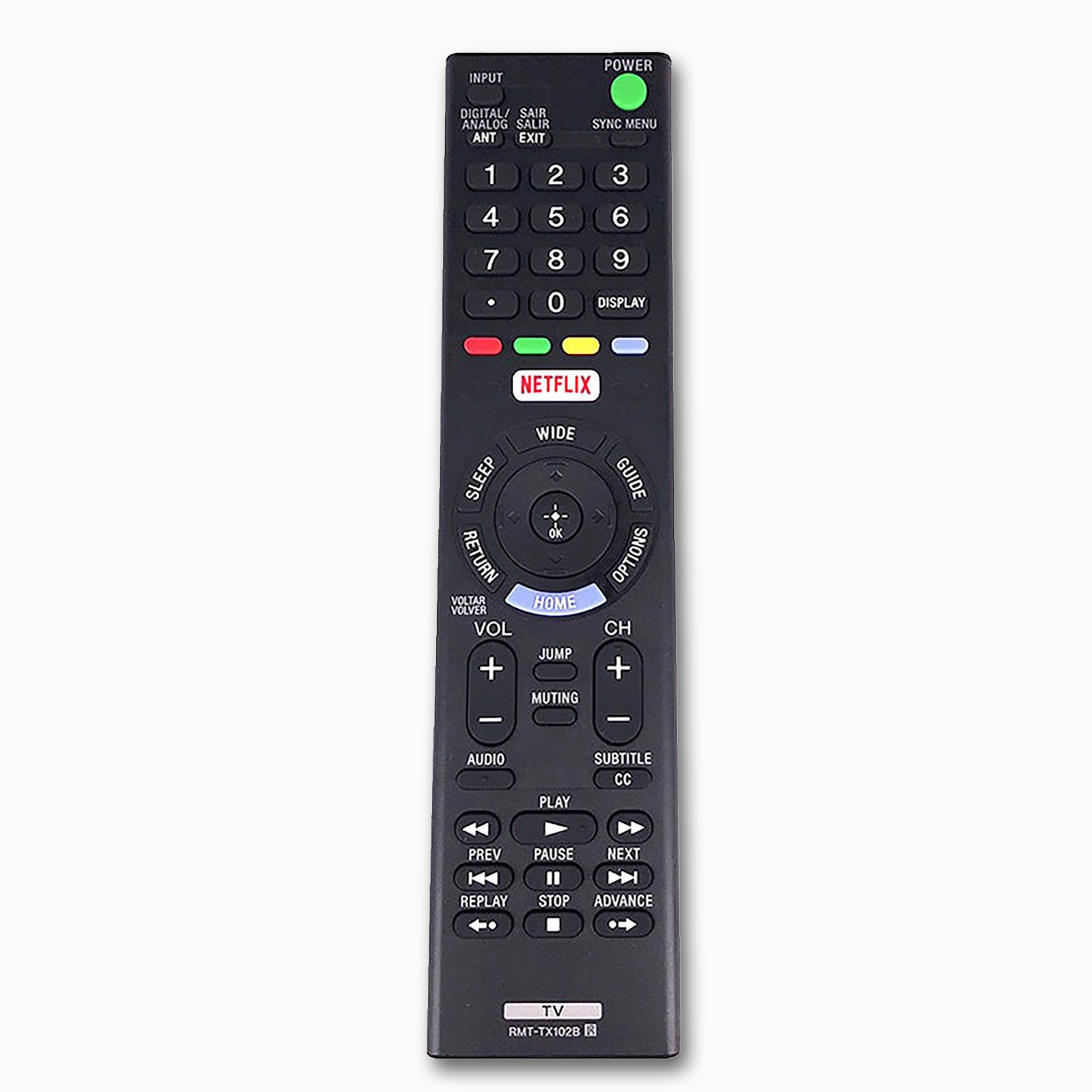 Sony RMT-TX102B Replacement Remote | Netflix Button | W-Series Bravia TVs