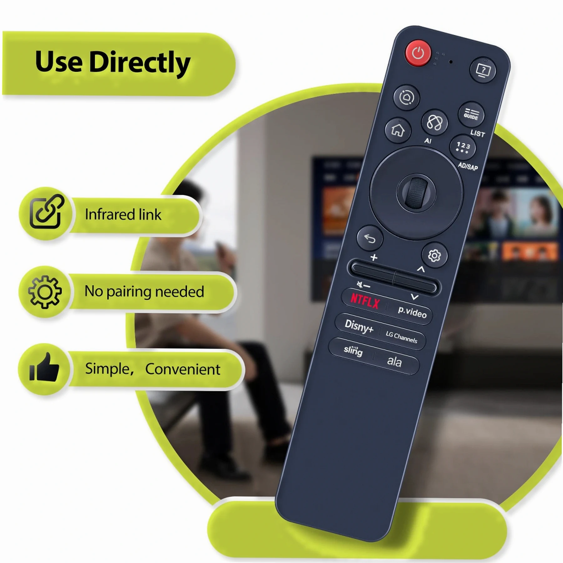 LG 55QNED86ASA TV Remote - Image 3