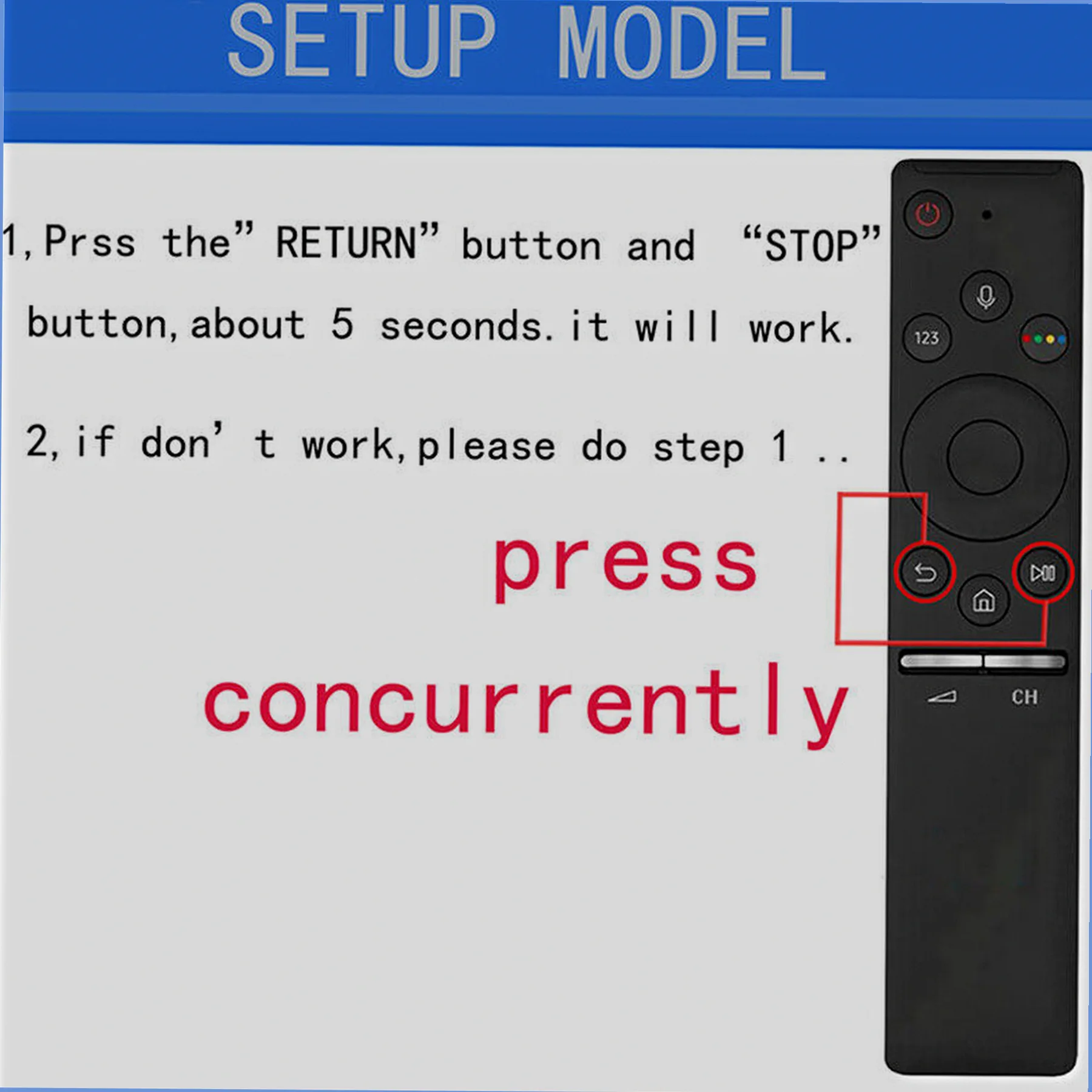 Samsung UA65NU7400WXXY TV Remote - Image 2